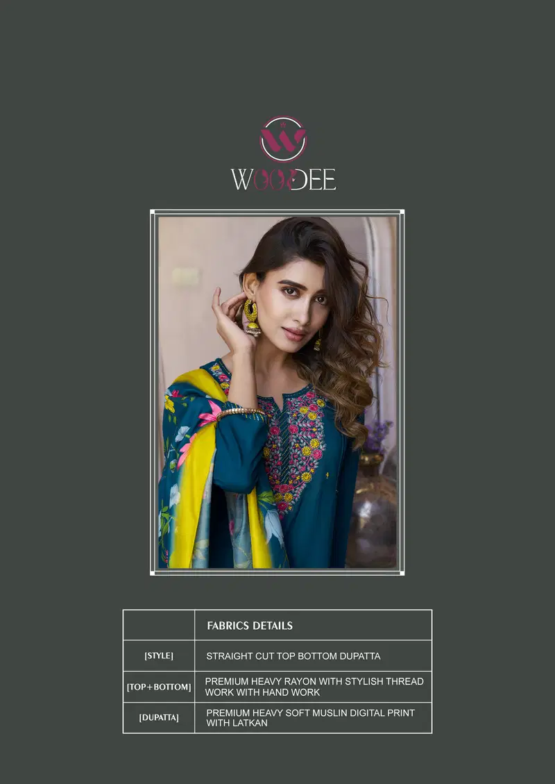 Siyoni By Woodee Rayon Kurti With Bottom Dupatta Exporters In India